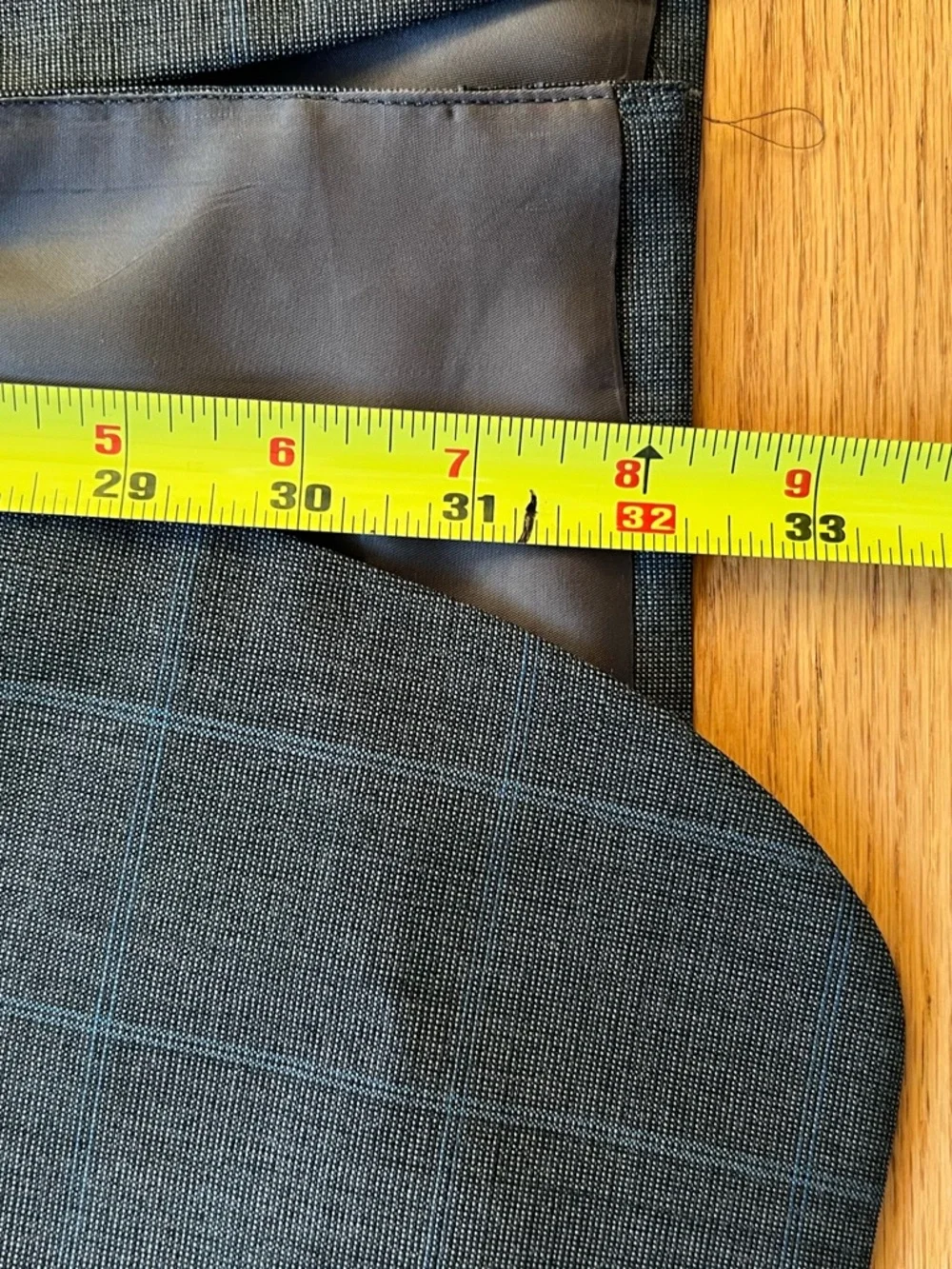 Hickey Freeman Plaid Windowpane Gray Suit Jacket Sport Coat Blazer Men’s 44